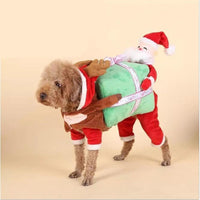 HKM-9502141 Santa Claus Transformation Dog Costume - Red Polyester - Sizes S to XXL