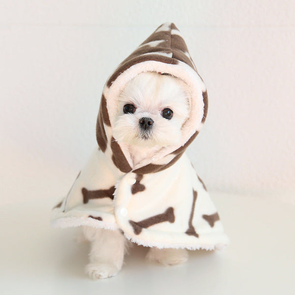 HKM-9503549 Thickened Fleece-Lined Pet Shawl Blanket in Multiple Colors and Sizes