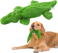 HKM-950419 Durable Plush Crocodile Squeaky Dog Toy for Medium to Large Aggressive Chewers