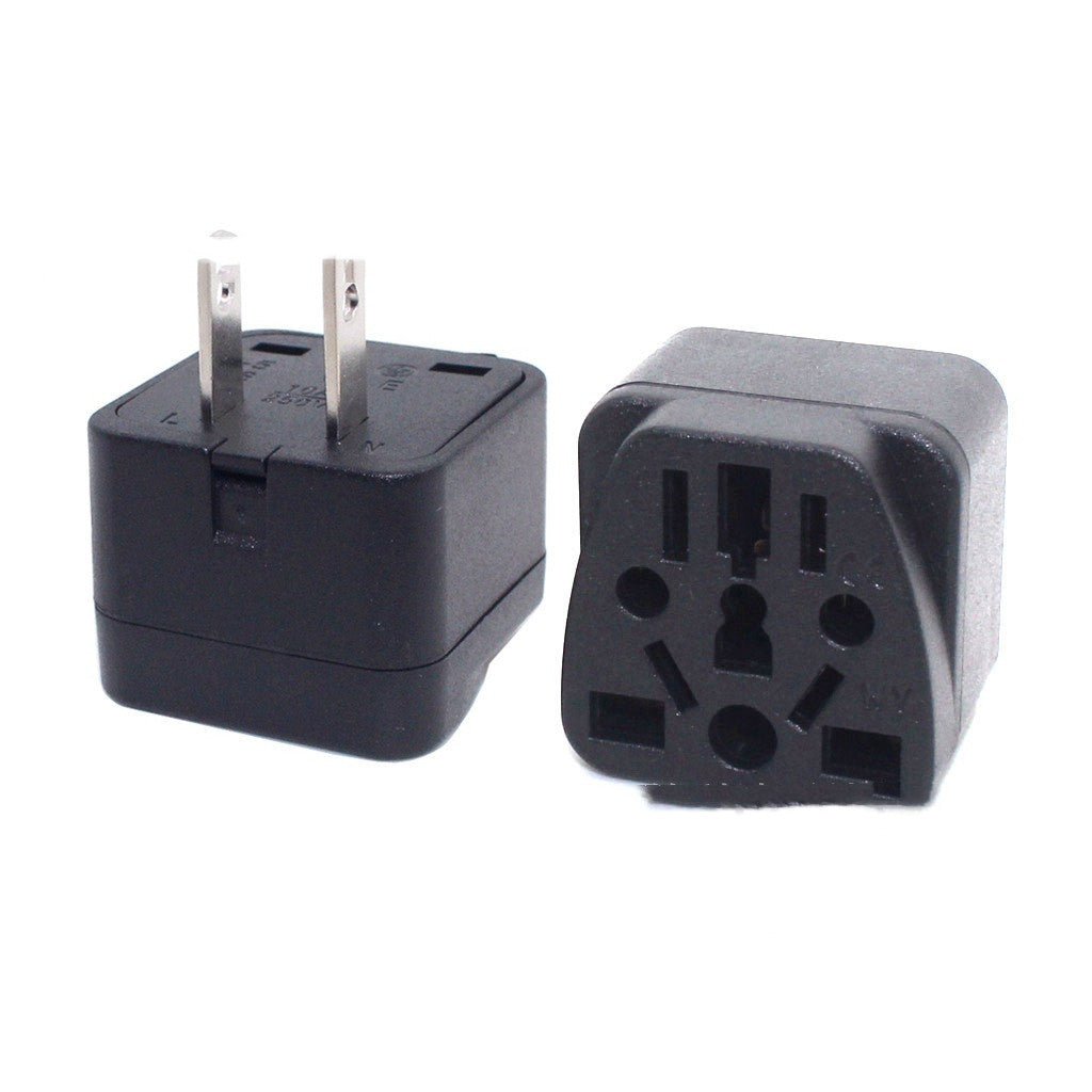 HKM-950419 Multi-Function Conversion Plug for Panel Socket – 5 Holes, 10A, 250V, PVC Material, Black & White