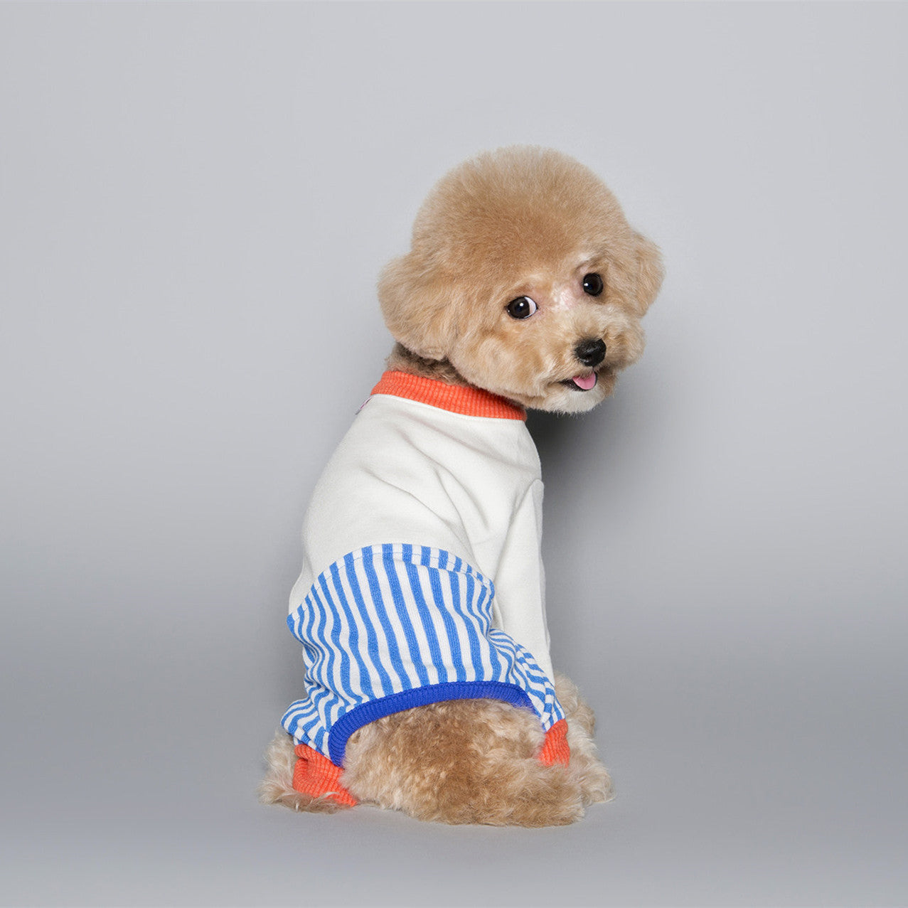 HKM-9504317 Stylish Striped Cotton Jumpsuit for Pets