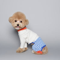 HKM-9504317 Stylish Striped Cotton Jumpsuit for Pets