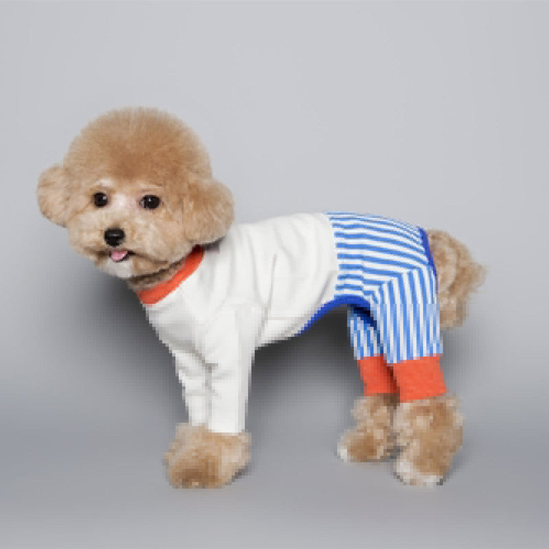 HKM-9504317 Stylish Striped Cotton Jumpsuit for Pets