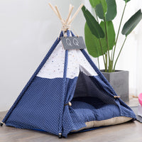 HKM-9507773 Canvas Pet Tent for Small and Medium Dogs - Cozy Nest with Optional Cushion
