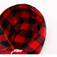 HKM-9508157 Plaid Hooded Cotton-Padded Coat for Dogs - Multiple Sizes Available