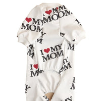 HKM-9508797 Lightweight Summer Dog Jumpsuit in Black and White - Four-Corner Sweater Design, Polyester, Multiple Sizes Available