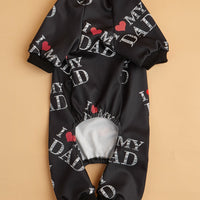 HKM-9508797 Lightweight Summer Dog Jumpsuit in Black and White - Four-Corner Sweater Design, Polyester, Multiple Sizes Available