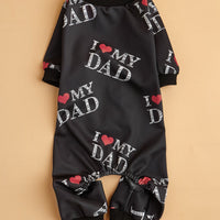 HKM-9508797 Lightweight Summer Dog Jumpsuit in Black and White - Four-Corner Sweater Design, Polyester, Multiple Sizes Available