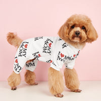 HKM-9508797 Lightweight Summer Dog Jumpsuit in Black and White - Four-Corner Sweater Design, Polyester, Multiple Sizes Available