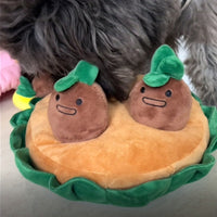 HKM-9510973 Interactive Dog Puzzle Toy with Sniffing Pads and Removable Squeaky Plush Toys for Foraging Training