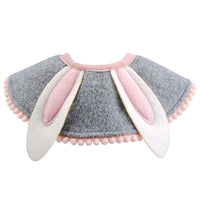 HKM-9511101 Cartoon Animal Bib Scarf for Pets - Rabbit, Fox, Bear, Cat - Polyester Adjustable Sizes