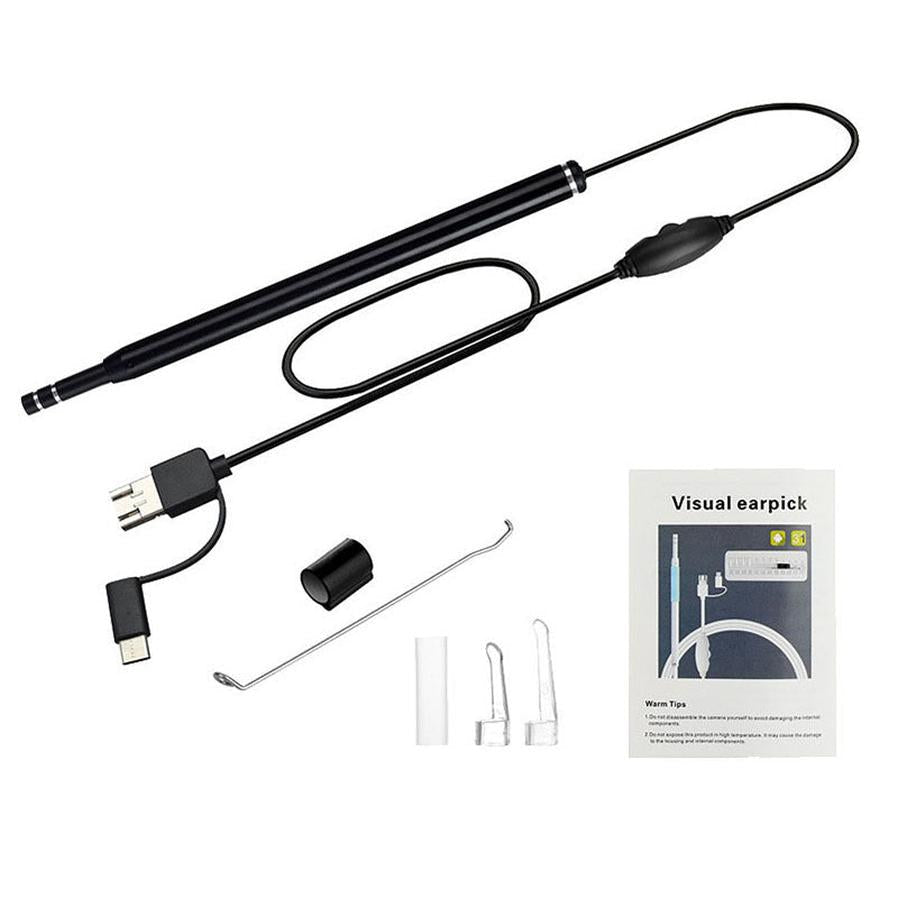 HKM-951123 3-in-1 Ear Spoon Endoscope with 1.3 Million High-Definition Camera and Adjustable LED Lighting