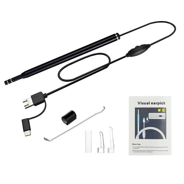 HKM-951123 3-in-1 Ear Spoon Endoscope with 1.3 Million High-Definition Camera and Adjustable LED Lighting