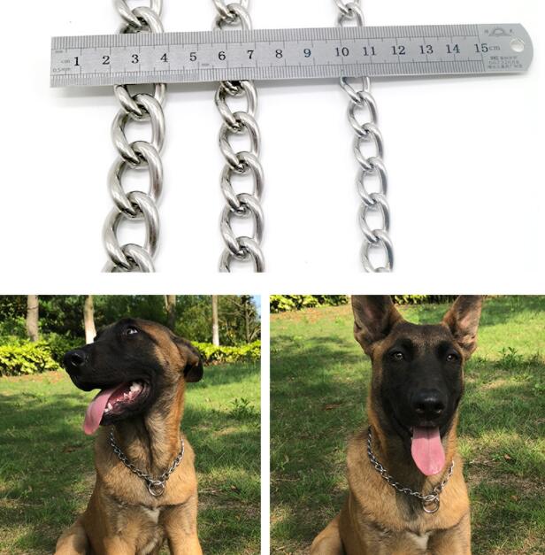 HKM-9511485 Stainless Steel Dog Control Chain for Large Breeds - Available in Multiple Sizes