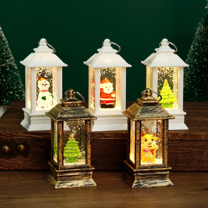 HKM-951187 Christmas LED Water Injection Decorative Candles – Santa Claus, Christmas Tree, Snowman, Elk in White or Bronze Shells