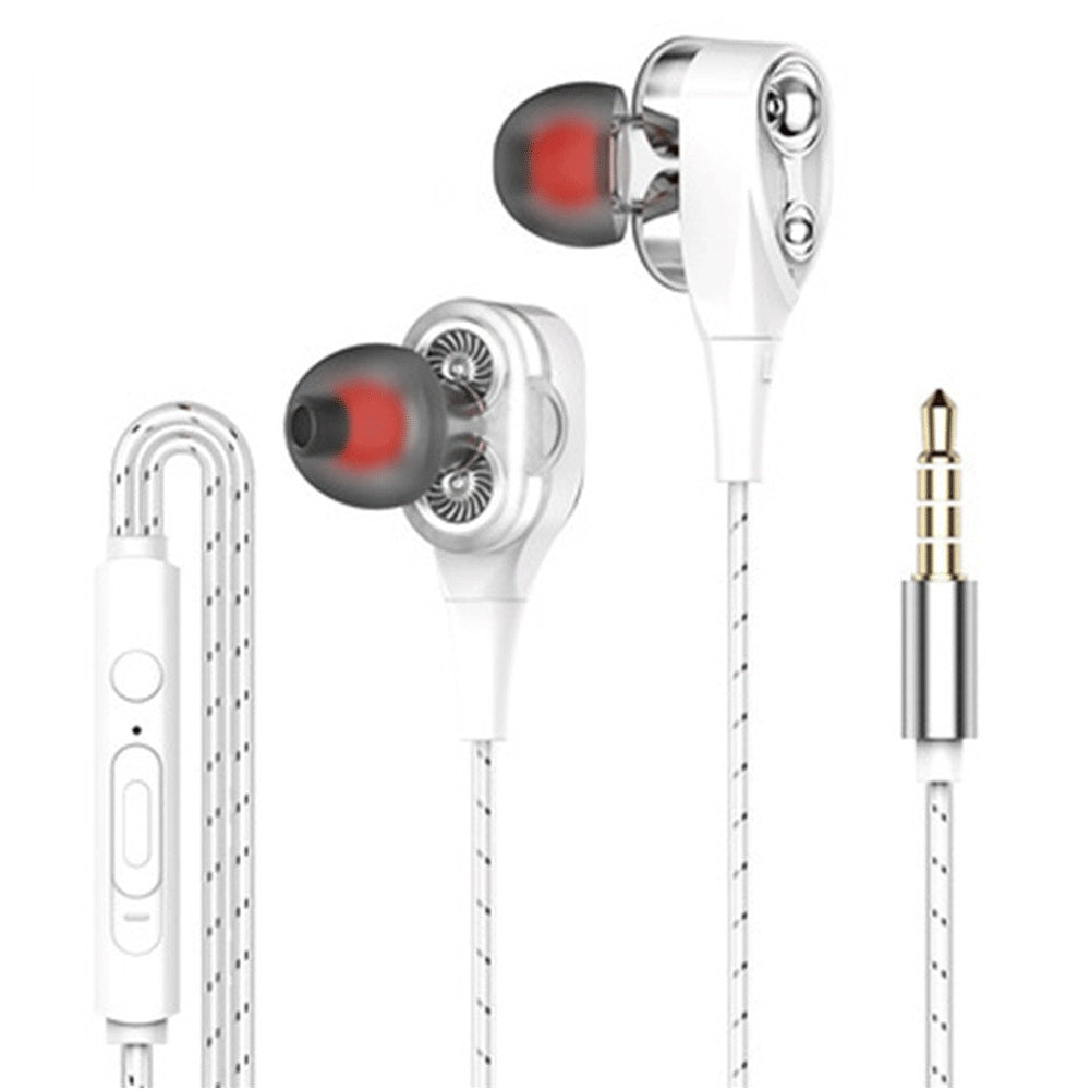 HKM-951251 Versatile 10mm Wired and Wireless Earphones with Microphone - Available in Pure White, Black, and Gold