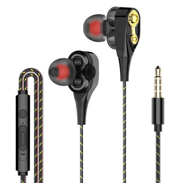 HKM-951251 Versatile 10mm Wired and Wireless Earphones with Microphone - Available in Pure White, Black, and Gold