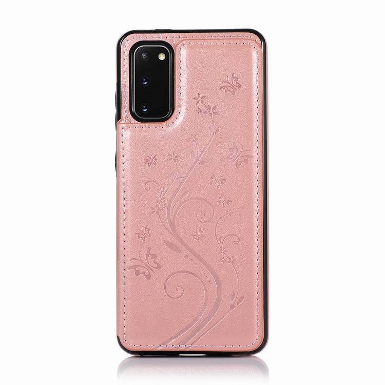 HKM-951315 Butterfly Embossed Leather Card Case for Mobile Phones, Various Colors Available