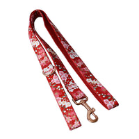 HKM-9513277 Flower Pattern Dog Leash and Pen Set for Female Dogs, Cotton Material, Size S, M, L, XL