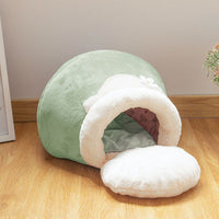 HKM-9513533 Warm and Cozy Multi-Purpose Cat Sleeping Bag in Corduroy and Flannel