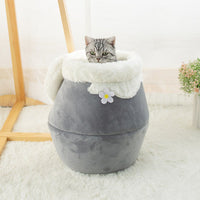 HKM-9513533 Warm and Cozy Multi-Purpose Cat Sleeping Bag in Corduroy and Flannel