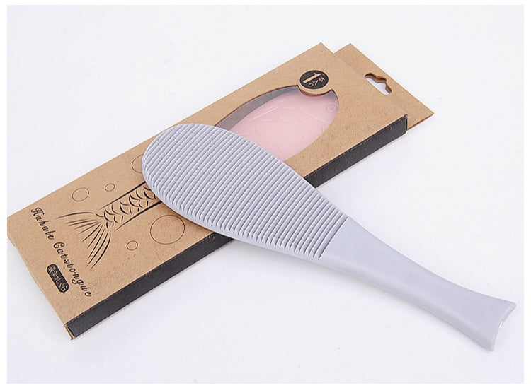 HKM-9515069 Fish-Shaped Cat Tongue Comb - 19.5cm Pink & Blue Grooming Tool for Cats