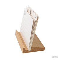 HKM-951507 Custom Mini Wooden Desk Calendar Stand with Base - Day-by-Day Design