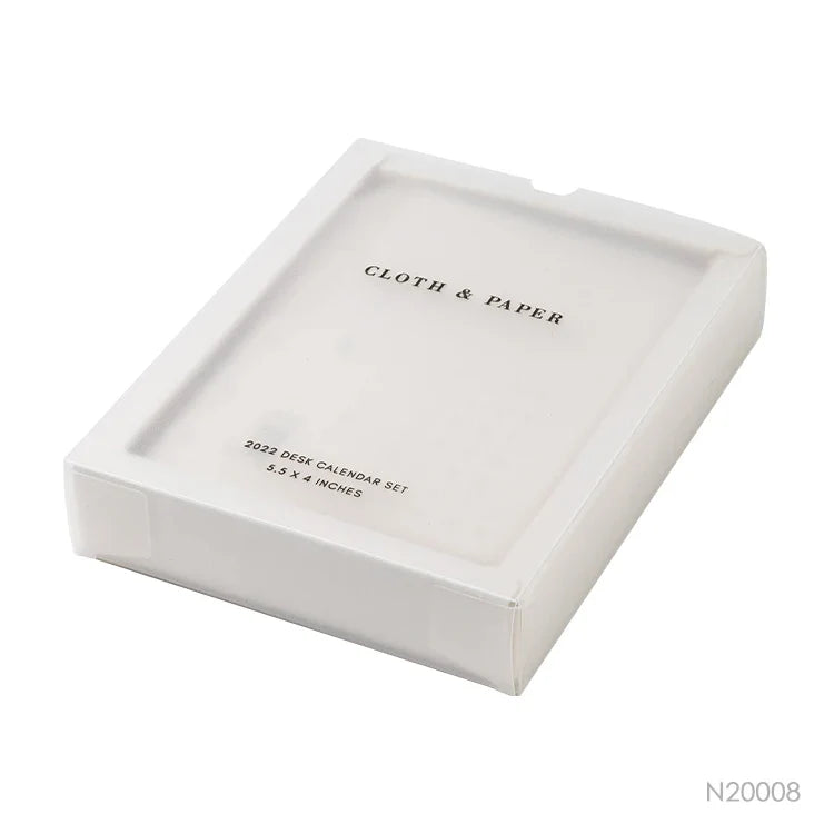 HKM-951507 Custom Mini Wooden Desk Calendar Stand with Base - Day-by-Day Design