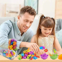 HKM-951507 Educational Dinosaur Counting Toy Set for Kids - Soft Rubber Montessori Colour Classification Cognitive Learning