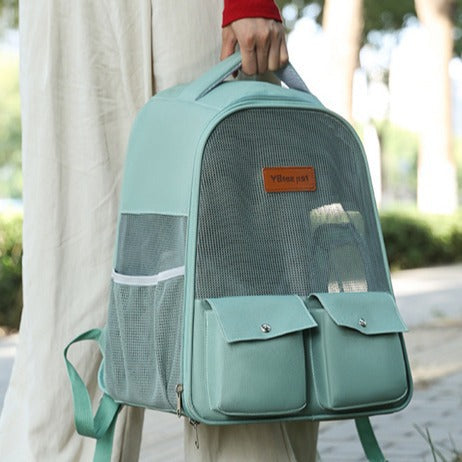 HKM-9515709 Breathable Foldable Pet Backpack with Large Capacity - Available in Soft Oxford Cloth