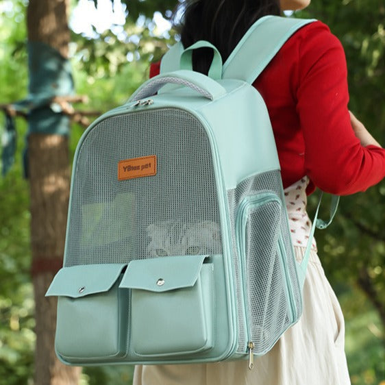 HKM-9515709 Breathable Foldable Pet Backpack with Large Capacity - Available in Soft Oxford Cloth