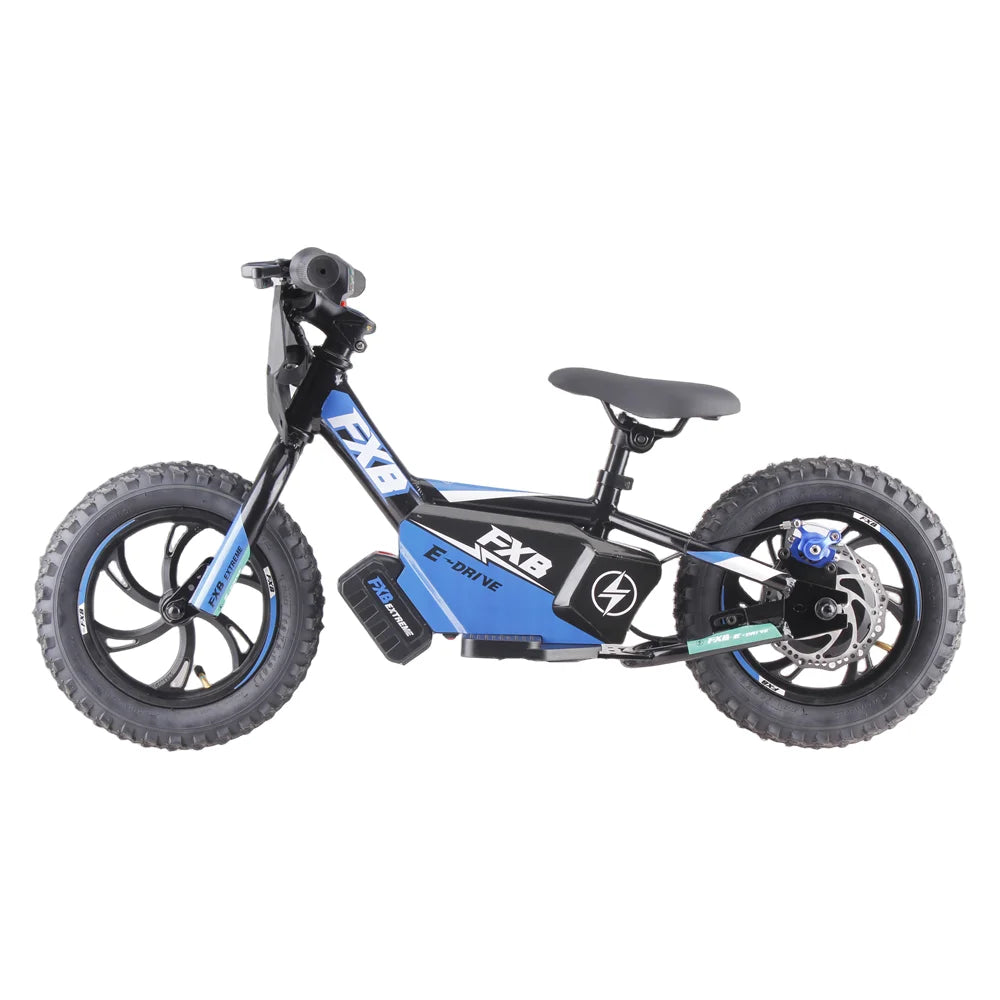HKM-951635 Electric Kids Balance Bike, 12/16 Inch Non-Pedal Design, 250W, Lightweight Aluminum Frame, Disc Brake, Ages 3-6