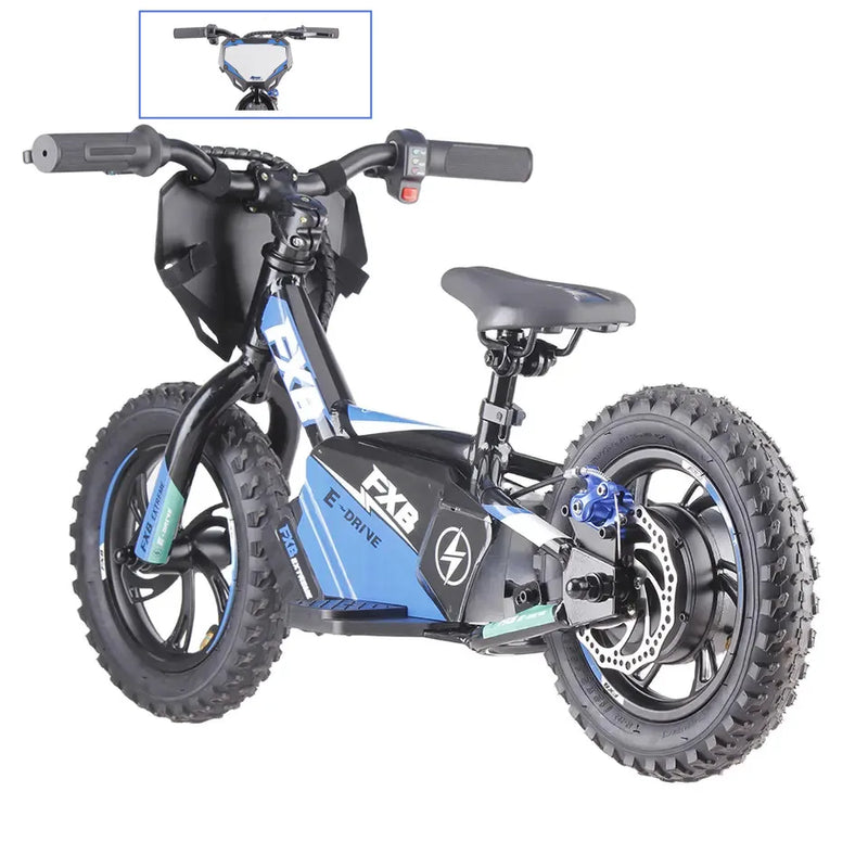 HKM-951635 Electric Kids Balance Bike, 12/16 Inch Non-Pedal Design, 250W, Lightweight Aluminum Frame, Disc Brake, Ages 3-6