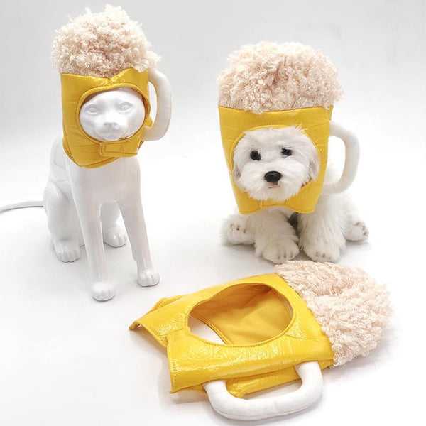 HKM-9517629 Pet Beer Hat Cosplay Headwear for Dogs - PU Material, Size S, M, L Available