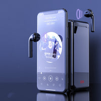 HKM-951763 Bluetooth Headset Power Bank with LCD Display, 10000mAh Lithium Ion Battery, Plastic Shell, Black/Red
