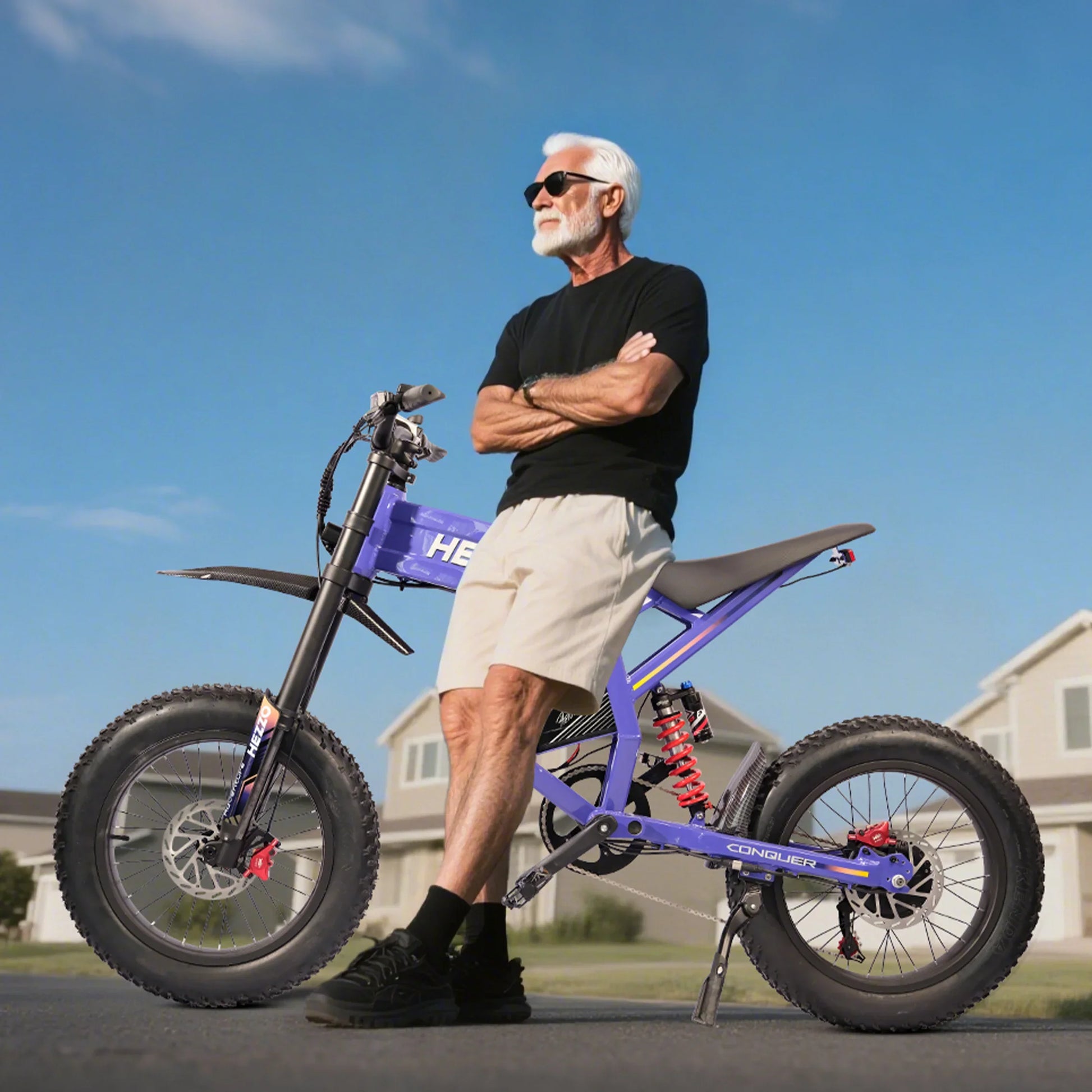 HKM-951763 Electric Dirt Bike D5 60V 3000W - Full Suspension, 5-Speed, 30Ah Lithium Battery, Off Road Capability