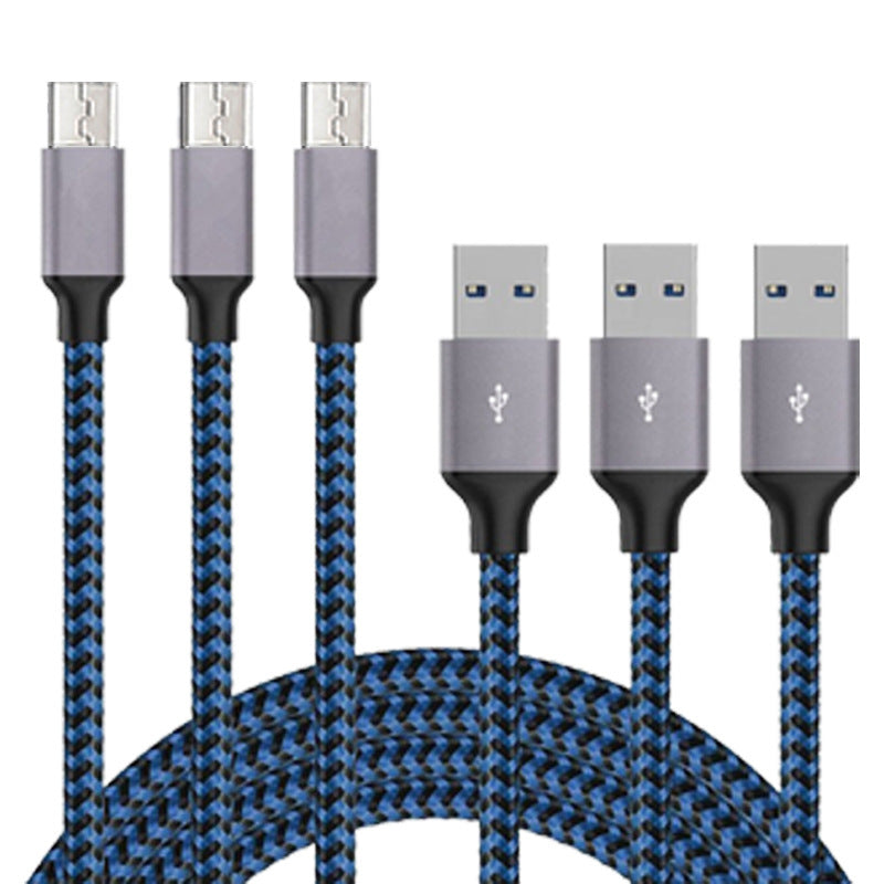 HKM-951763 Fast Charging Micro USB Braided Data Cable for Android Devices