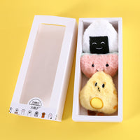 HKM-9518909 Plush Cat Toy with Built-in Bell - Fun Food Designs in Gift Box