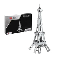 HKM-951955 3D Metal Paris Tower Model Building Block Toy for DIY Assembly and Education, Stainless Steel Construction