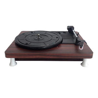 HKM-952083 Vinyl Record Player Phonograph with External Amplifier Compatibility for Tablets and Phones