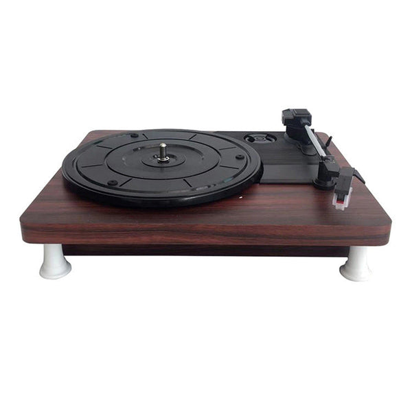 HKM-952083 Vinyl Record Player Phonograph with External Amplifier Compatibility for Tablets and Phones