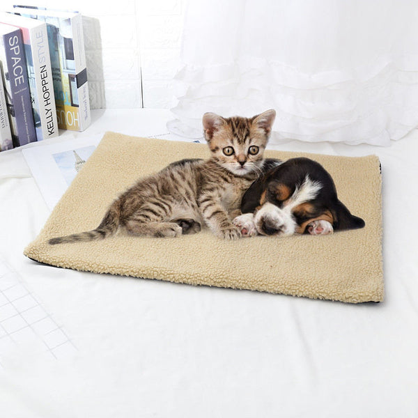 HKM-9521085 Self-Heating Cashmere Pet Pad for Dogs and Cats, 60x45CM, Anti-Slip Design