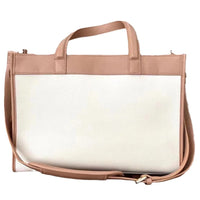 HKM-9521469 One-Shoulder Cute Dog Outing Bag - Large Capacity Pet Carrier in White and Brown