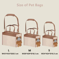HKM-9521469 One-Shoulder Cute Dog Outing Bag - Large Capacity Pet Carrier in White and Brown