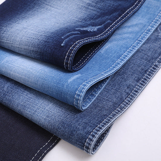 HKM-952211 Washed Twill Stretch Denim Fabric - 158-160CM Wide, 1m Length, Suitable for Autumn & Winter