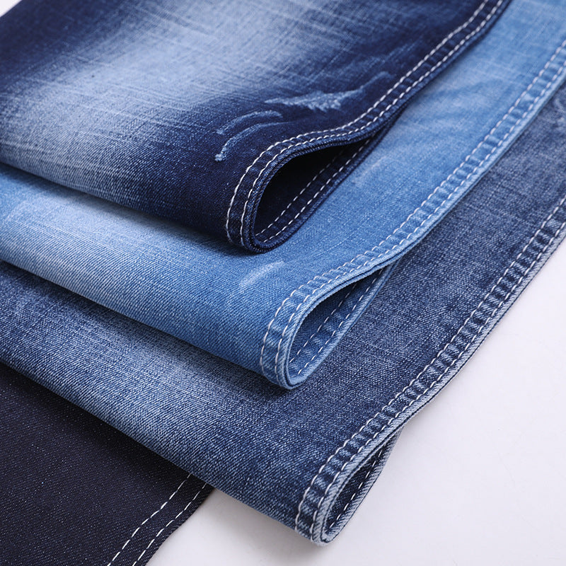 HKM-952211 Washed Twill Stretch Denim Fabric - 158-160CM Wide, 1m Length, Suitable for Autumn & Winter