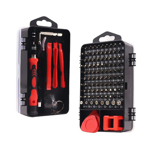 HKM-952403 115-in-1 Magnetic Mini Precision Screwdriver Set with 6 Precision Screwdrivers for Versatile Repair Tasks