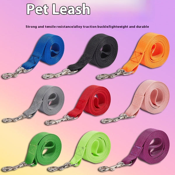 HKM-9524797 Durable Nylon Handheld Dog Leash with Adjustable Collar in Various Colors