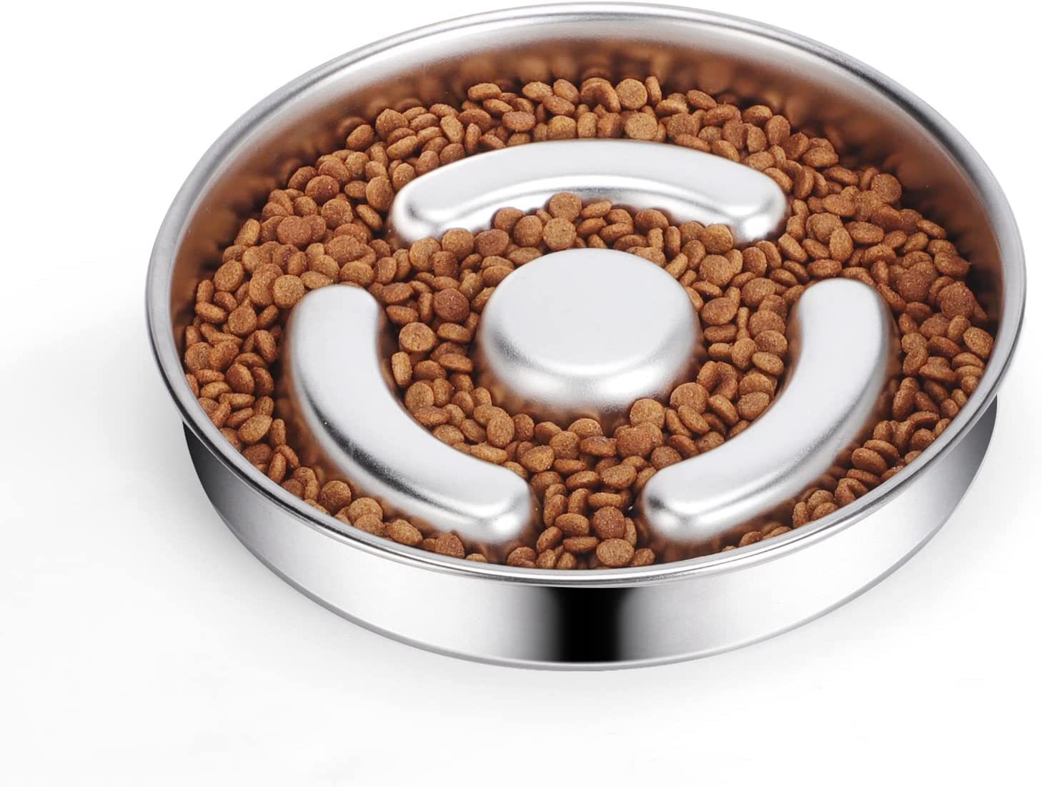 HKM-9525181 Stainless Steel Pet Slow Feeding Bowl with Neck Protector