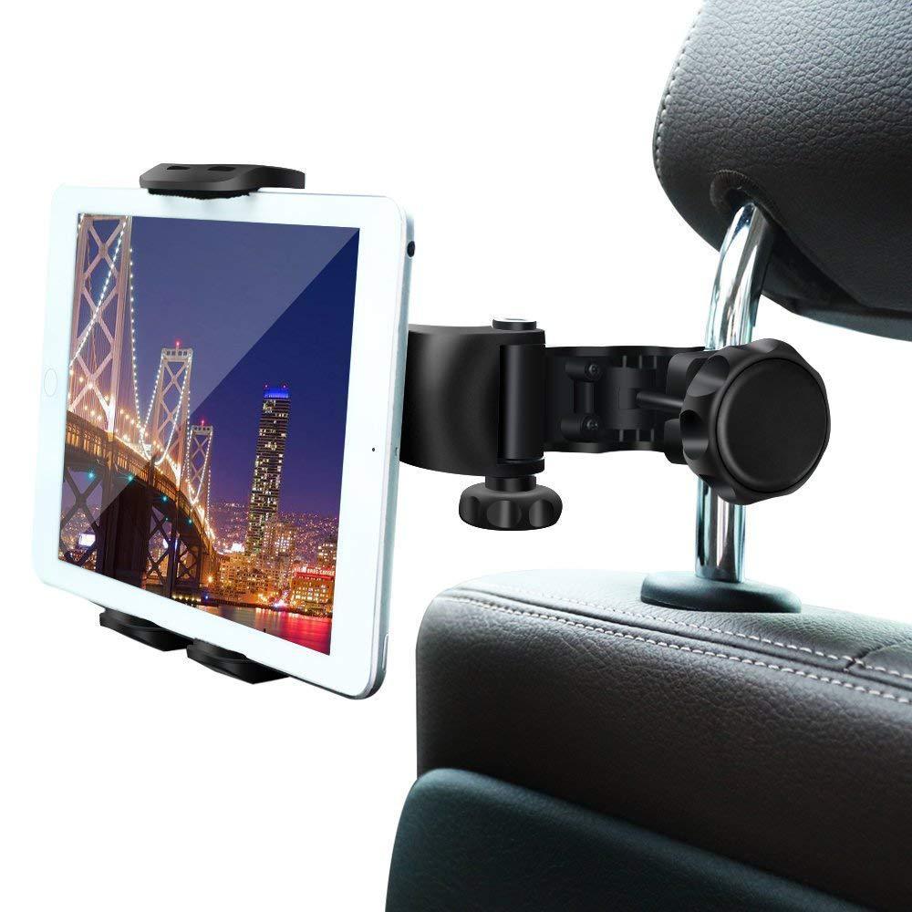 HKM-952595 Rotary Tablet Holder for Cars - Compatible with iPad Mini, iPad 2, iPad 3, iPad 4, and iPhone Models